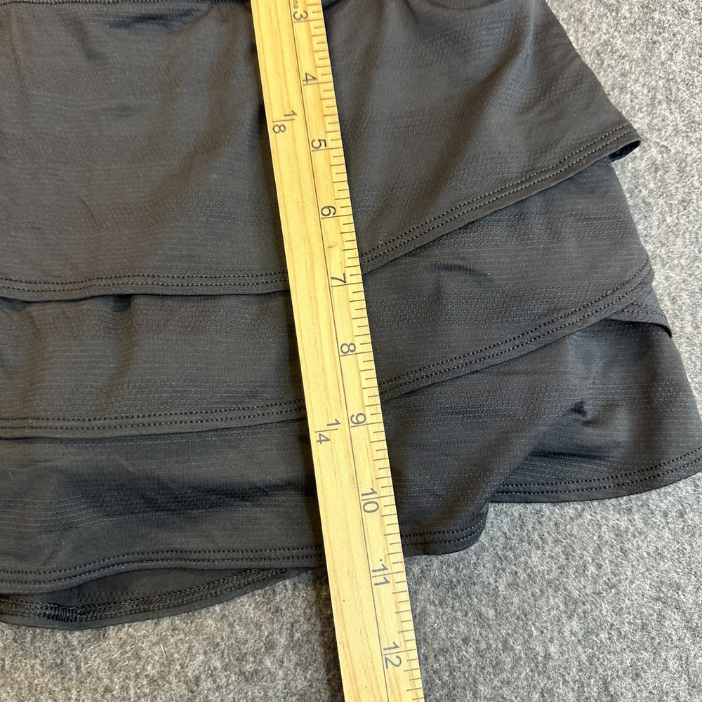 Athleta Black Swing Skort Tiered Ruffle Active Skirt Shorts Girls Size Large 12 - Picture 10 of 13